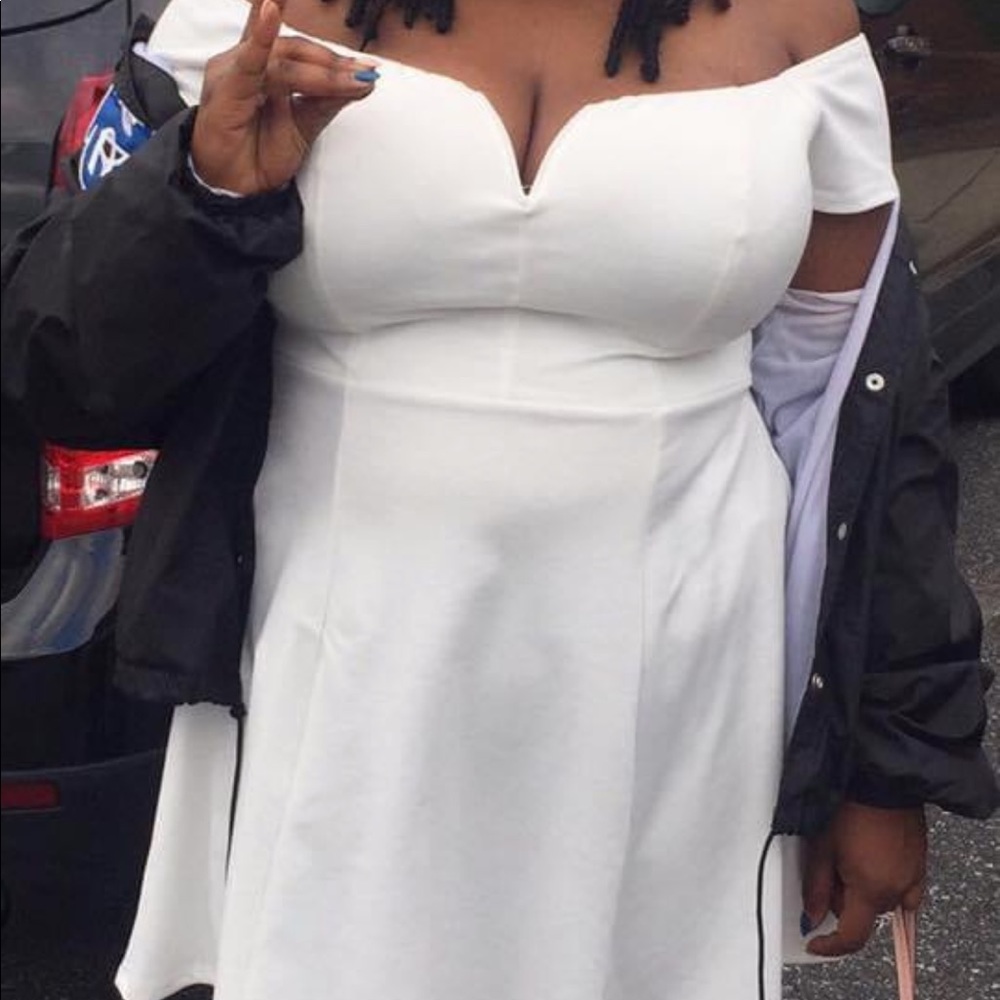 Off the shoulder mini dress